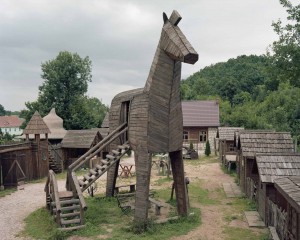 Tomasz Laptaszynski, Trojan Horse from the Castle of Silesian Tales in Pławna (2015) – photograph from the project "A". Copyright by the Author